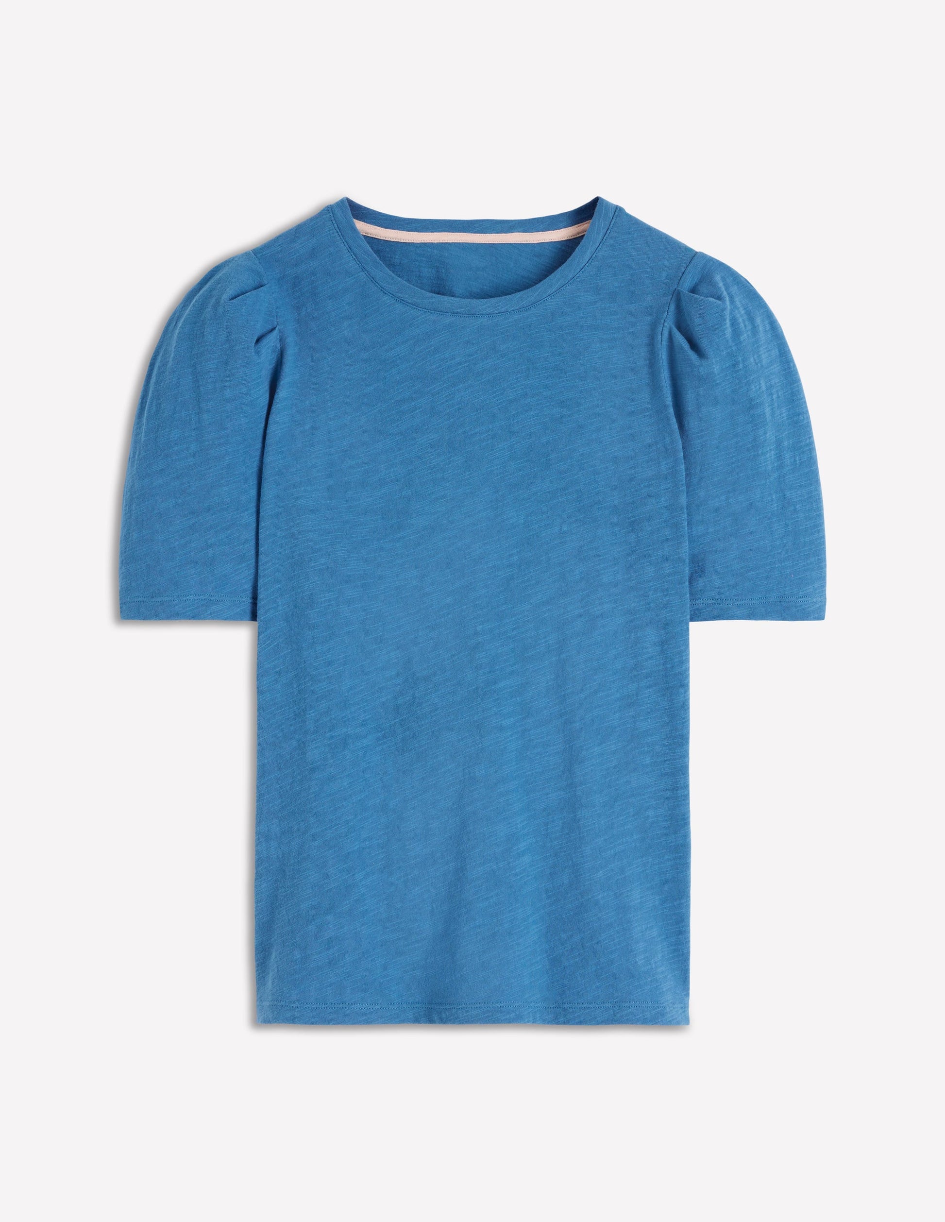 Pleat Sleeve T-shirt-Vallarta Blue-4