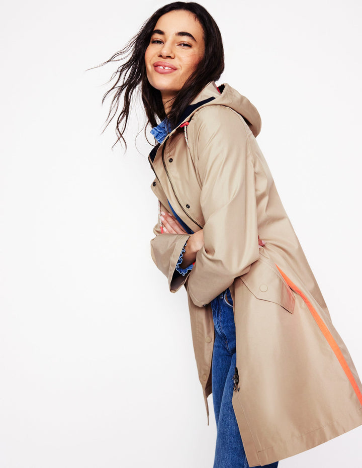 Wells Waterproof Hooded Coat-Neutral