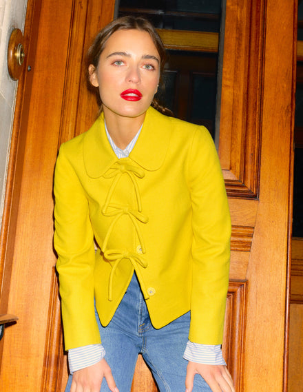 Bow Jacket-Pineapple Yellow