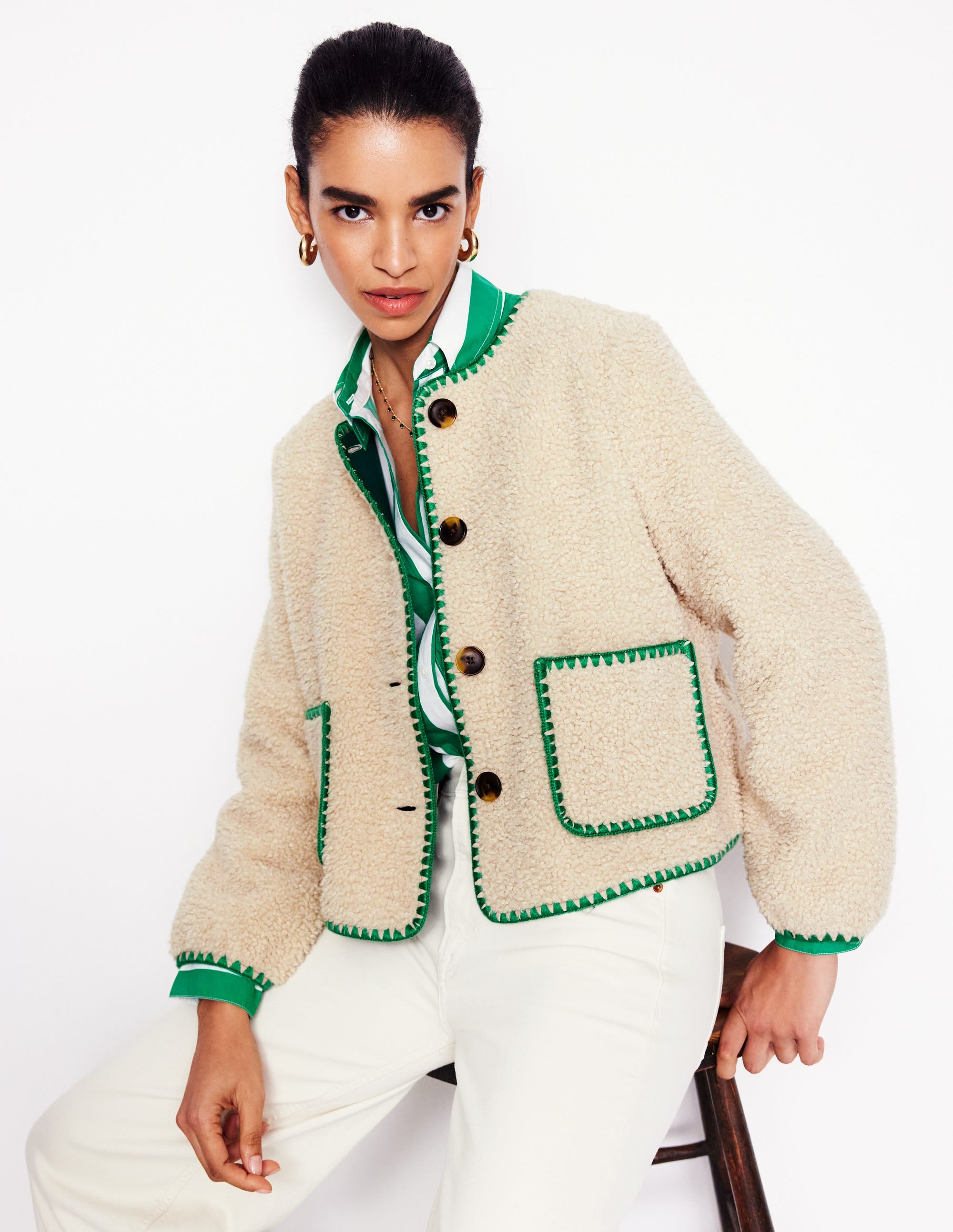 Highbury Casual Jacket-Neutral Borg - Image 1