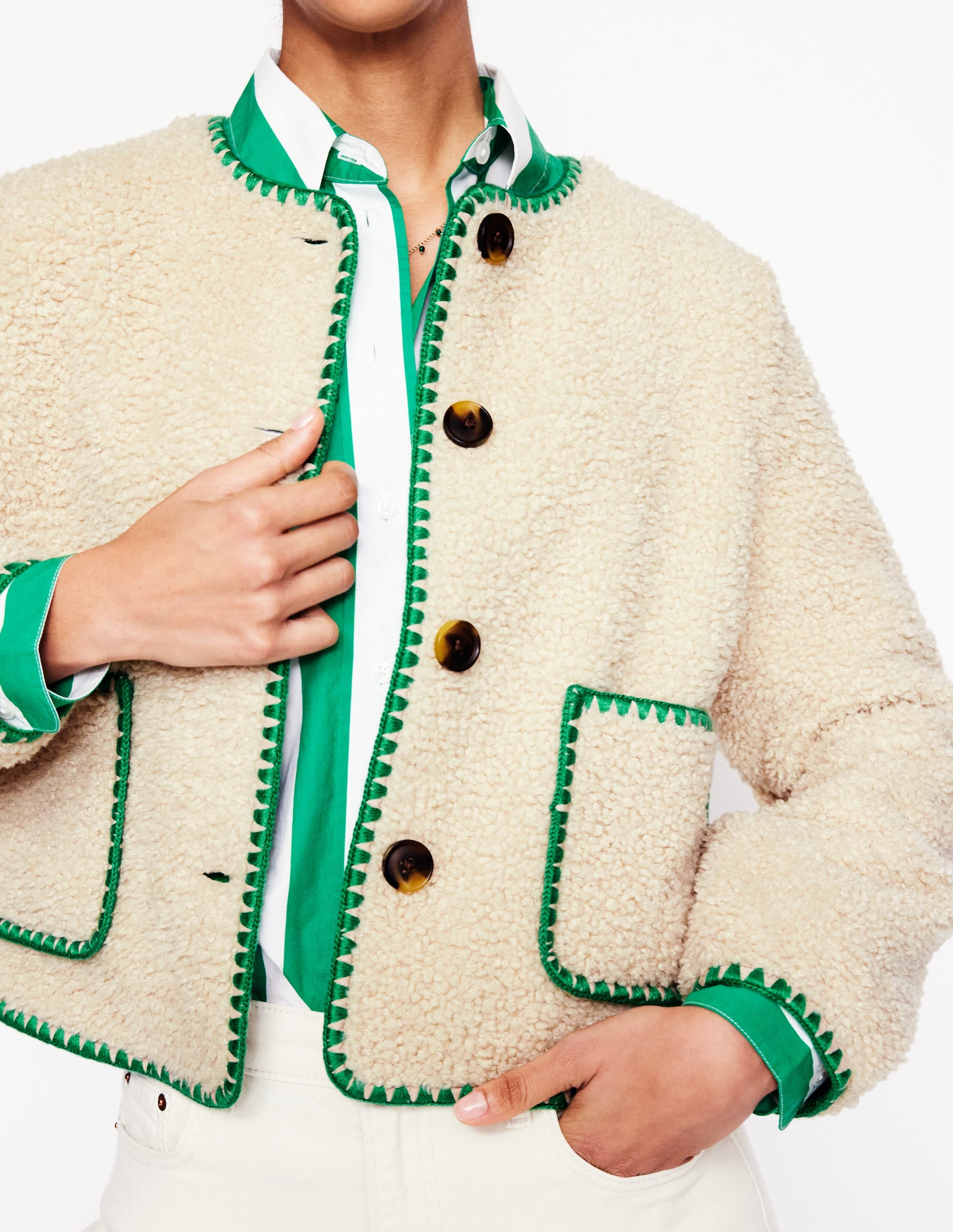 Highbury Casual Jacket-Neutral Borg - Image 2
