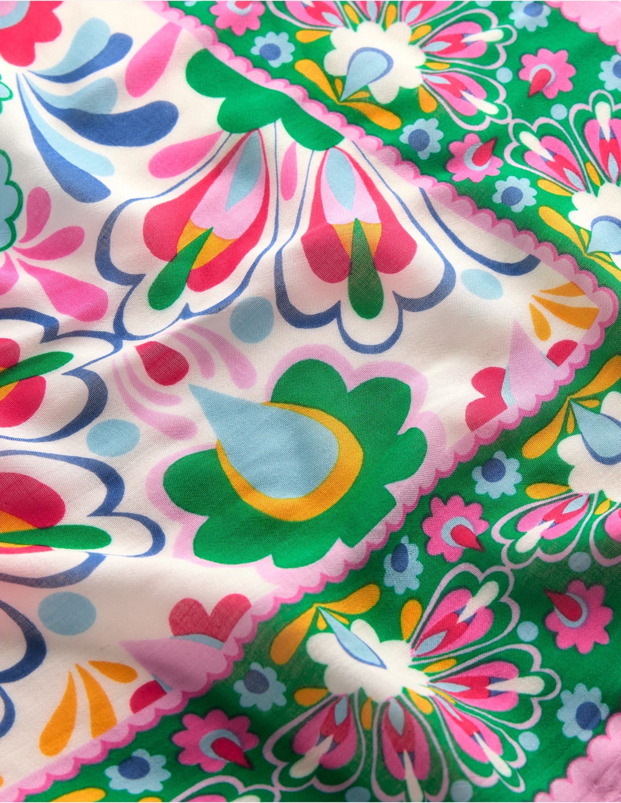 Printed Sarong Scarf-Multi, Decorative Dandelion - Image 3