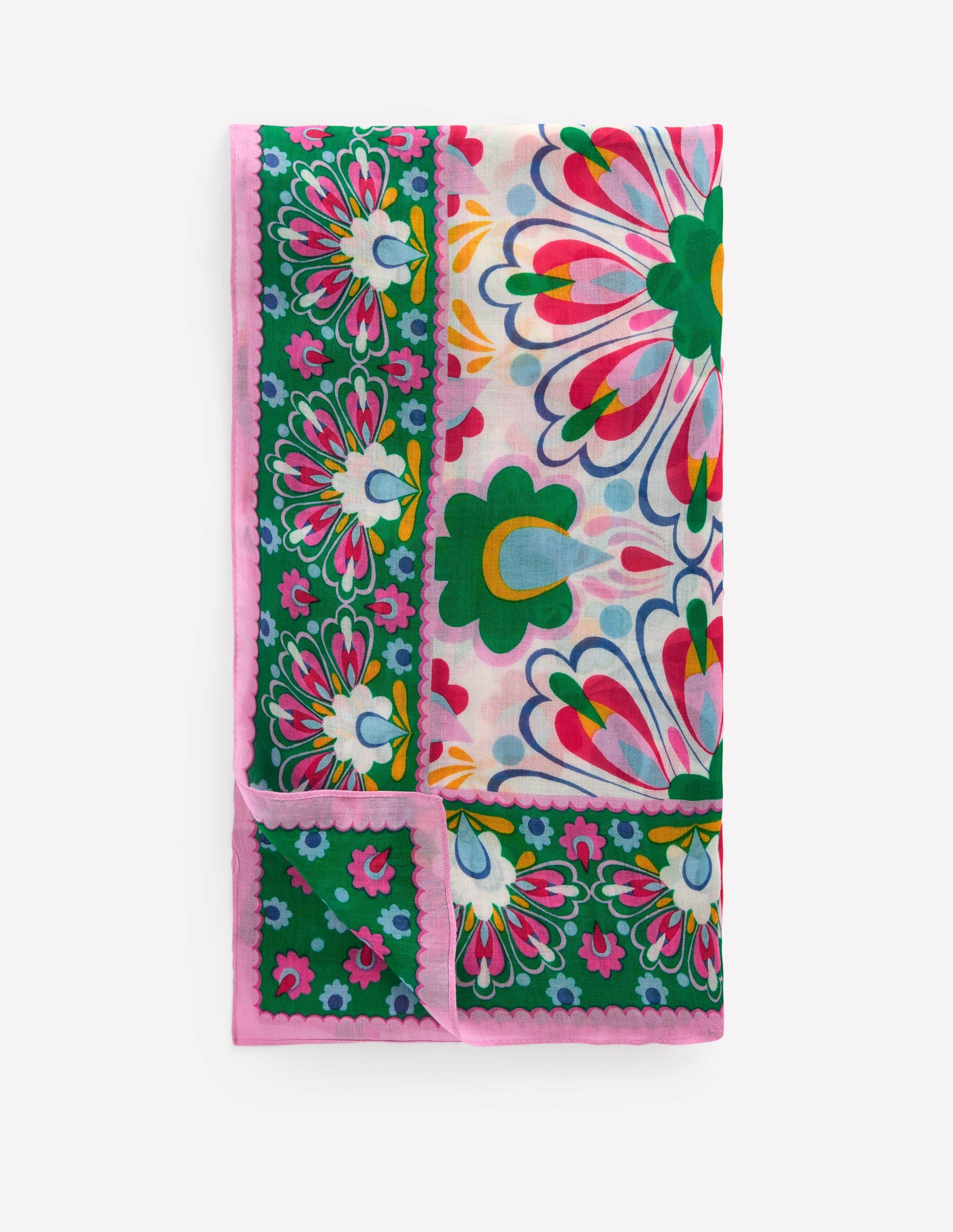 Printed Sarong Scarf-Multi, Decorative Dandelion - Image 1