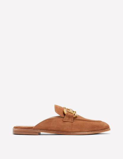 Iris Snaffle Mule Loafers-Tan