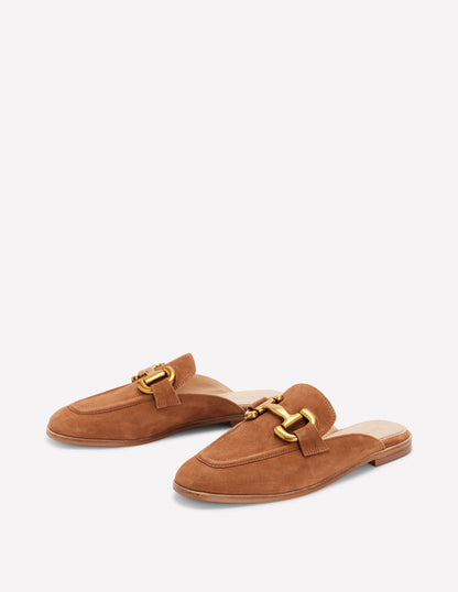 Iris Snaffle Mule Loafers-Tan