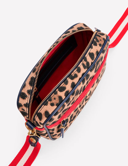 Canvas Cross-body Bag-Leopard