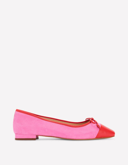 Toe Cap Ballet Flat-Festival Pink