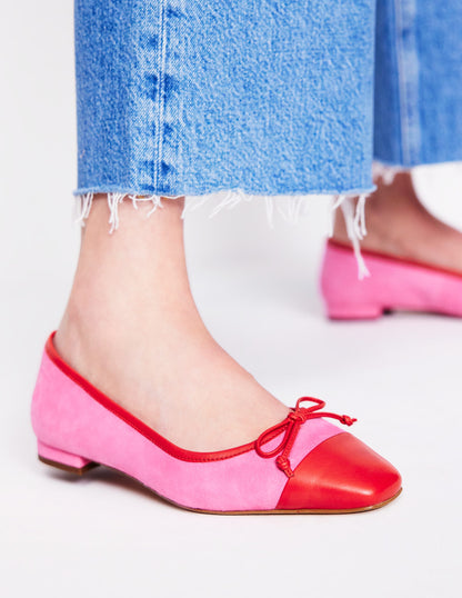 Toe Cap Ballet Flat-Festival Pink