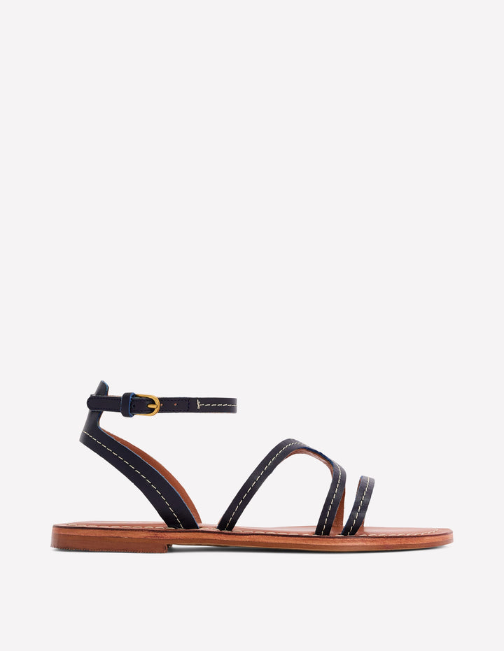 Casual Flat Sandal-Navy