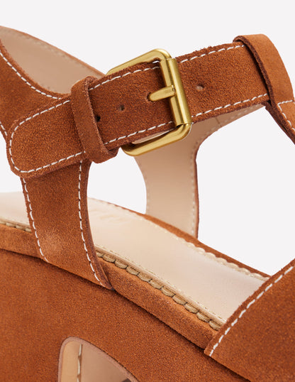 Cut Out Wedge Sandal-Tan