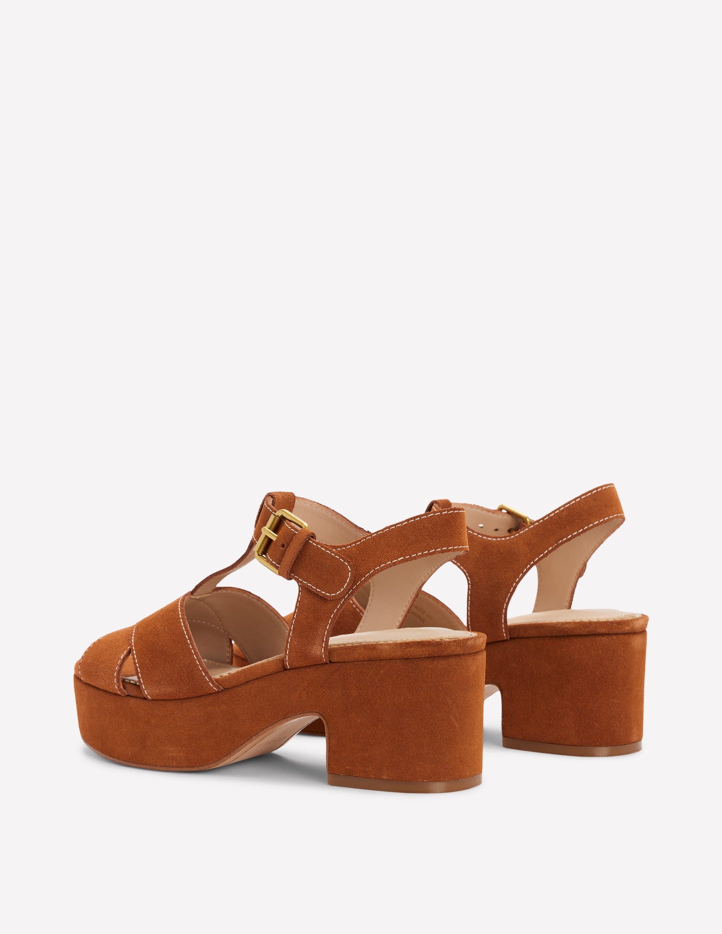 Cut Out Wedge Sandal-Tan