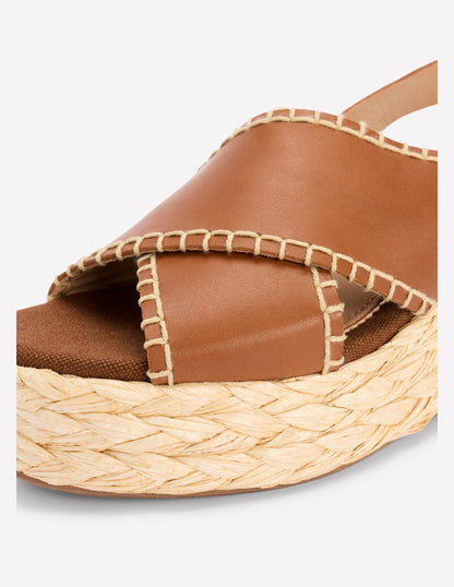 Cross Strap Espadrille-Tan