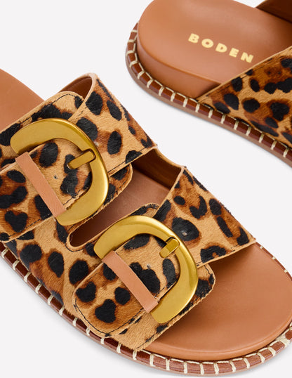 Alberta Footbed Sandal-Leopard