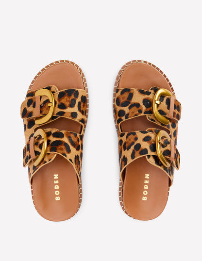 Alberta Footbed Sandal-Leopard