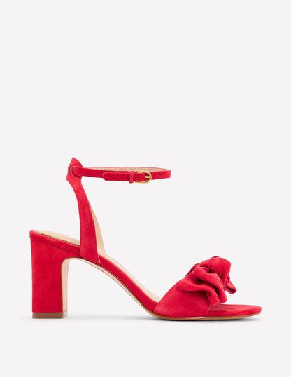 Bow Heeled Sandals-Hibiscus