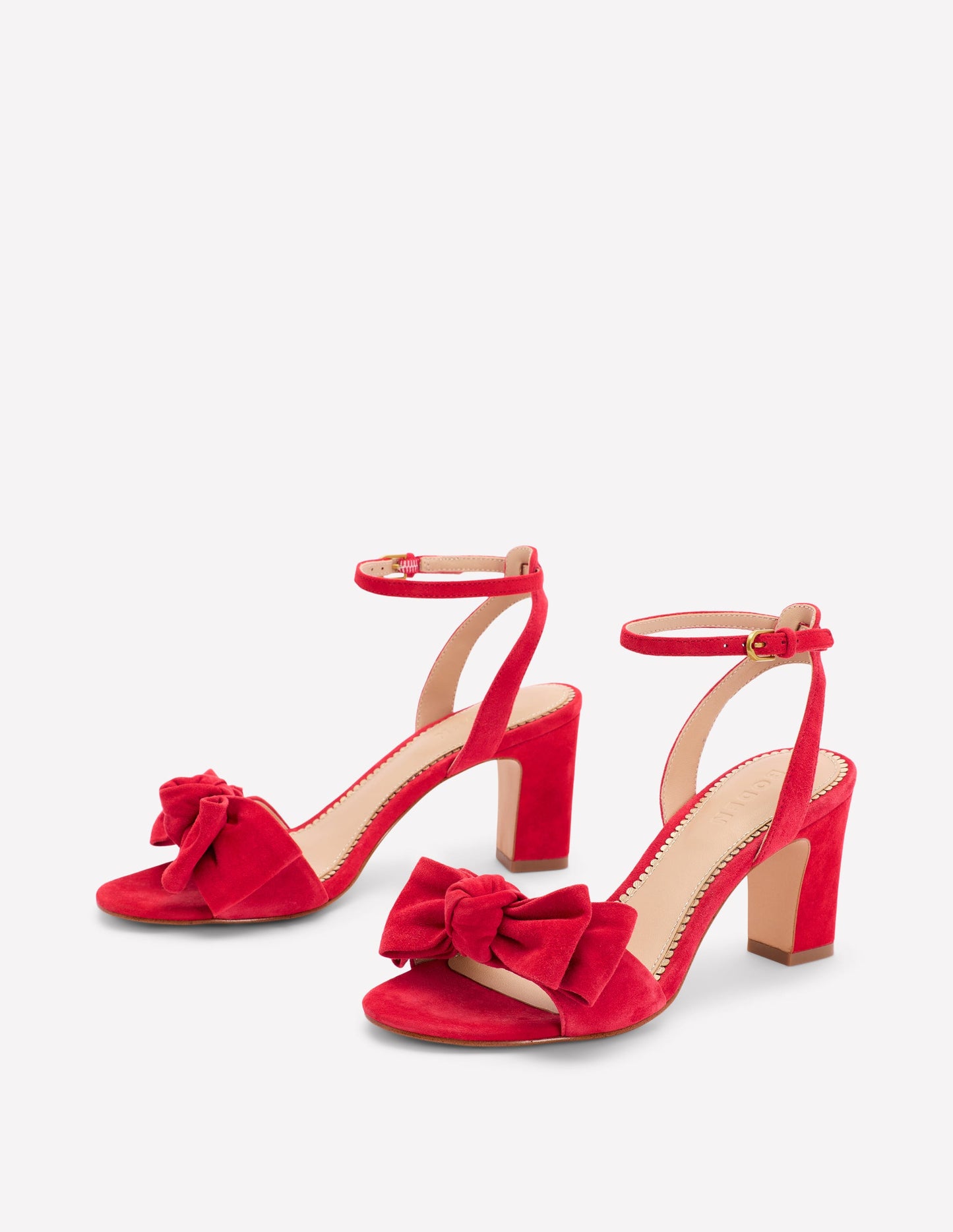 Bow Heeled Sandals-Hibiscus