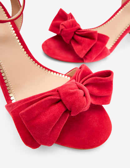 Bow Heeled Sandals-Hibiscus