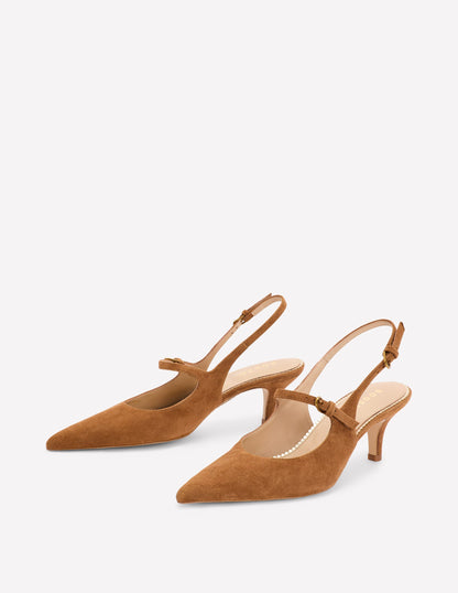 Mary Jane Slingback Heel-Tan