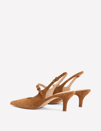 Mary Jane Slingback Heel-Tan