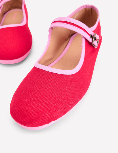 Flexi Mary Jane-Post Box Red/ Soft Pink