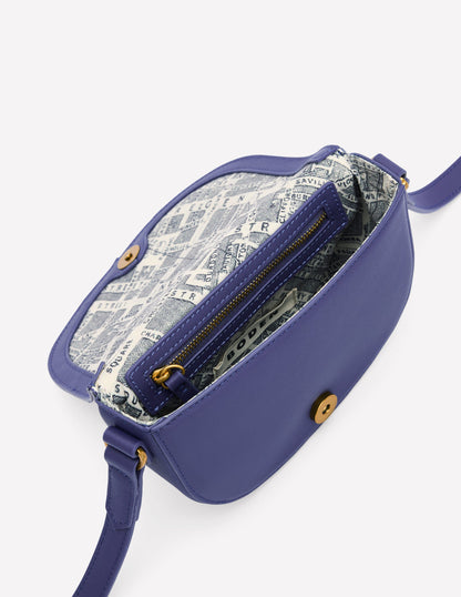 Iris Snaffle Mini Satchel-Navy