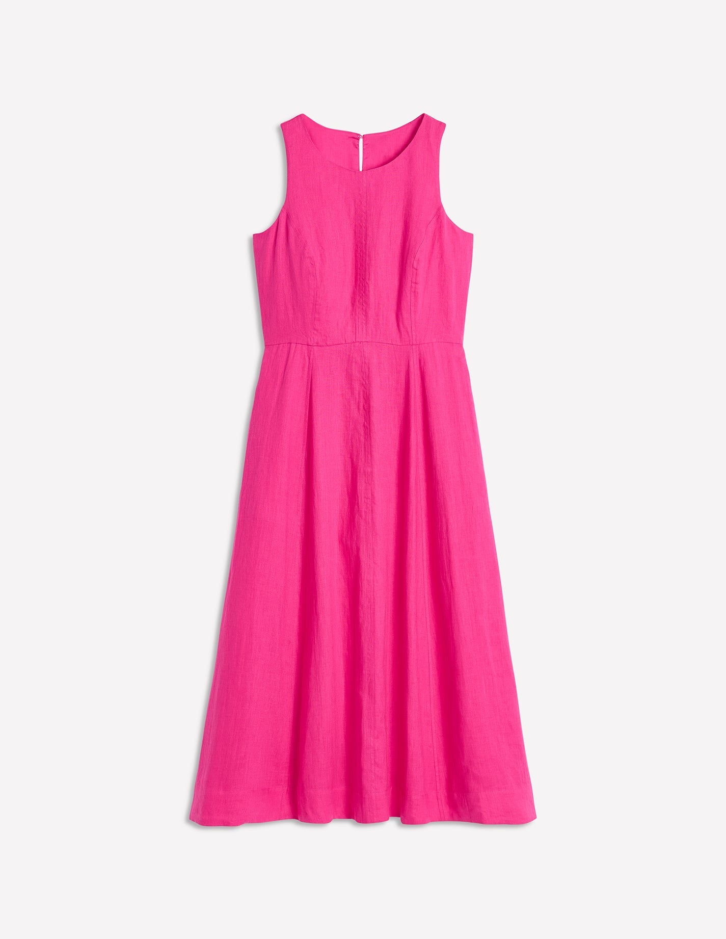 Carla Linen Midi Dress-Pink Peony