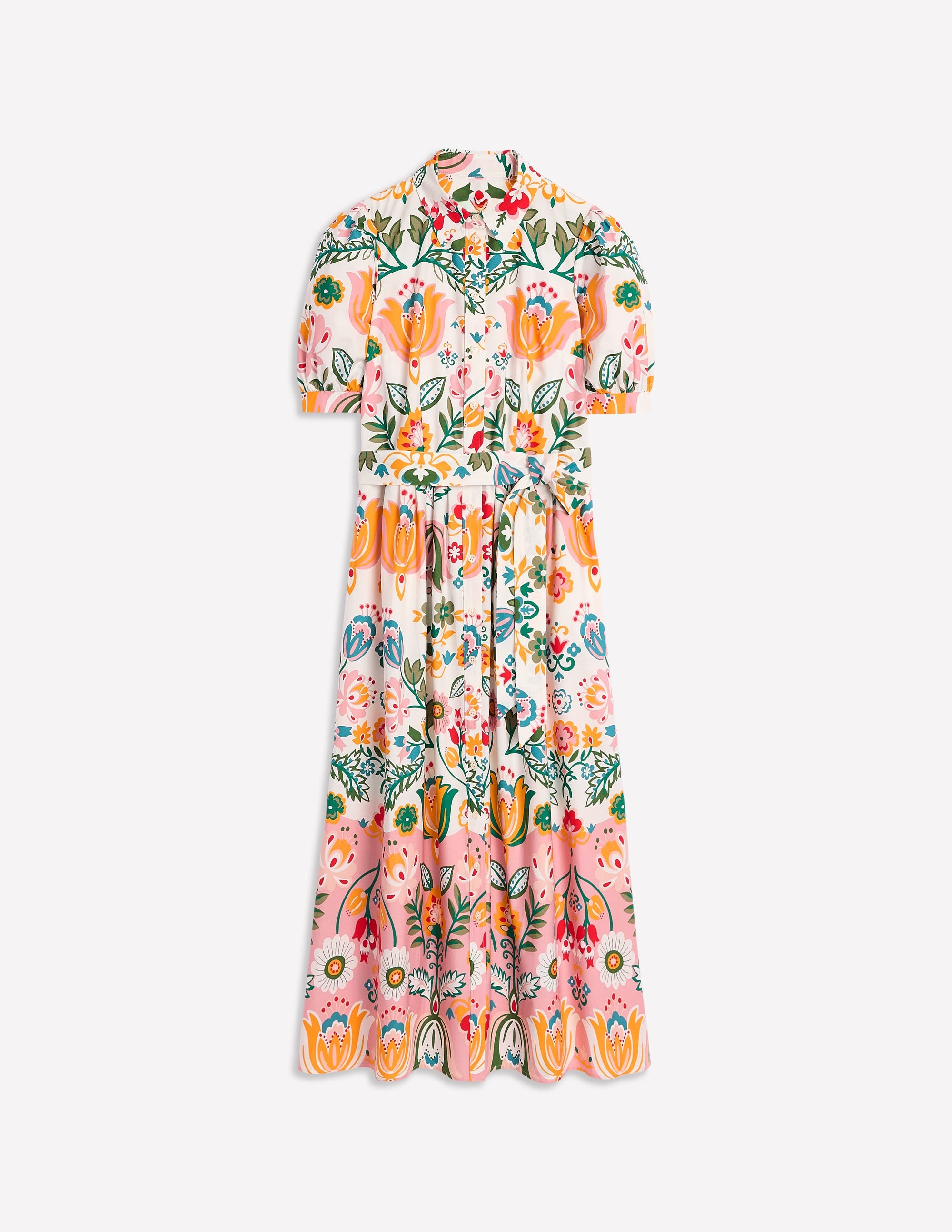 Alexa Maxi Shirt Dress-Ivory, Tulip Fusion - Image 5