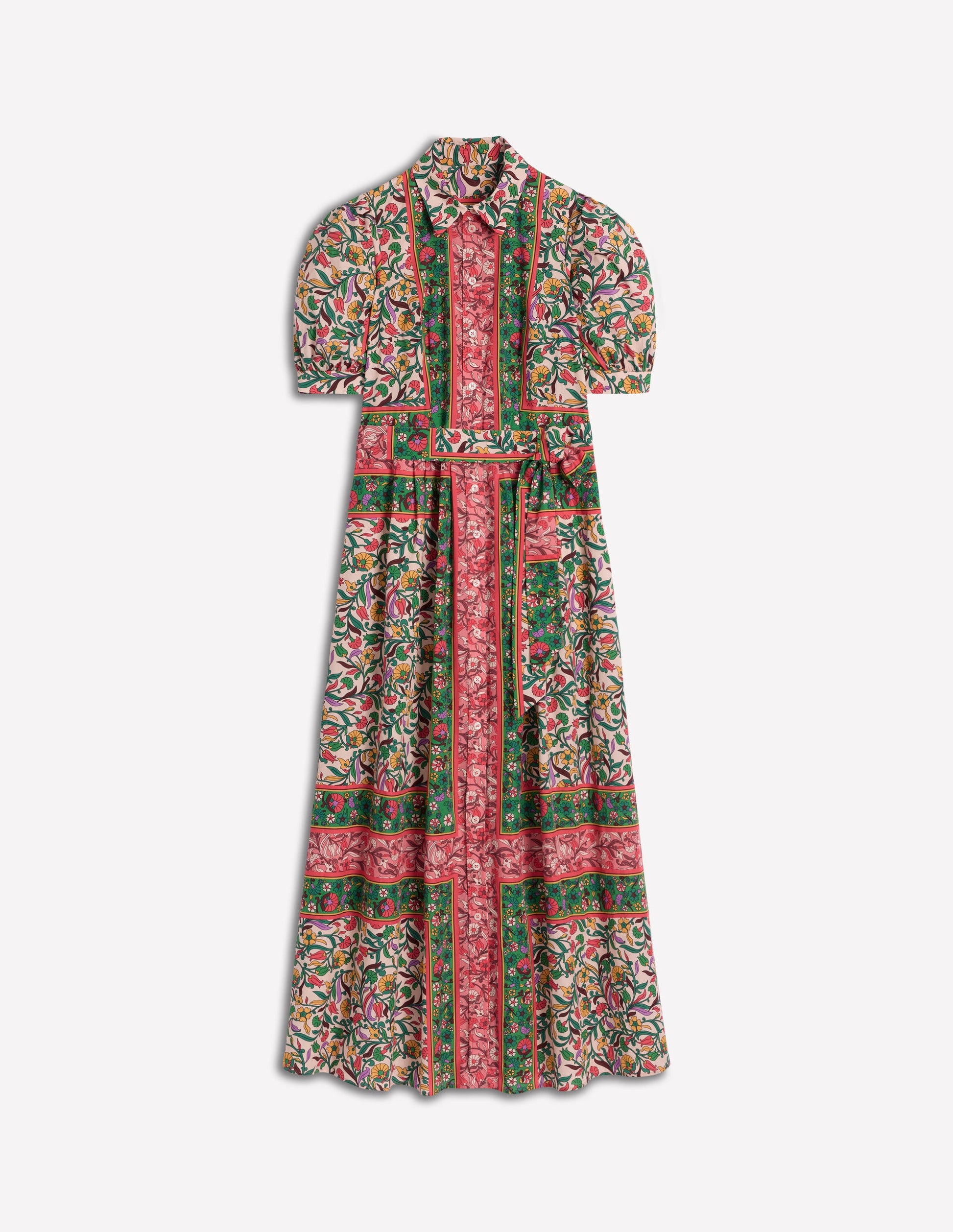 Alexa Maxi Shirt Dress-Multi, Enchanting Vine-7
