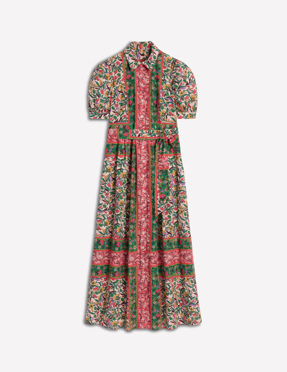 Alexa Maxi Shirt Dress-Multi, Enchanting Vine-7