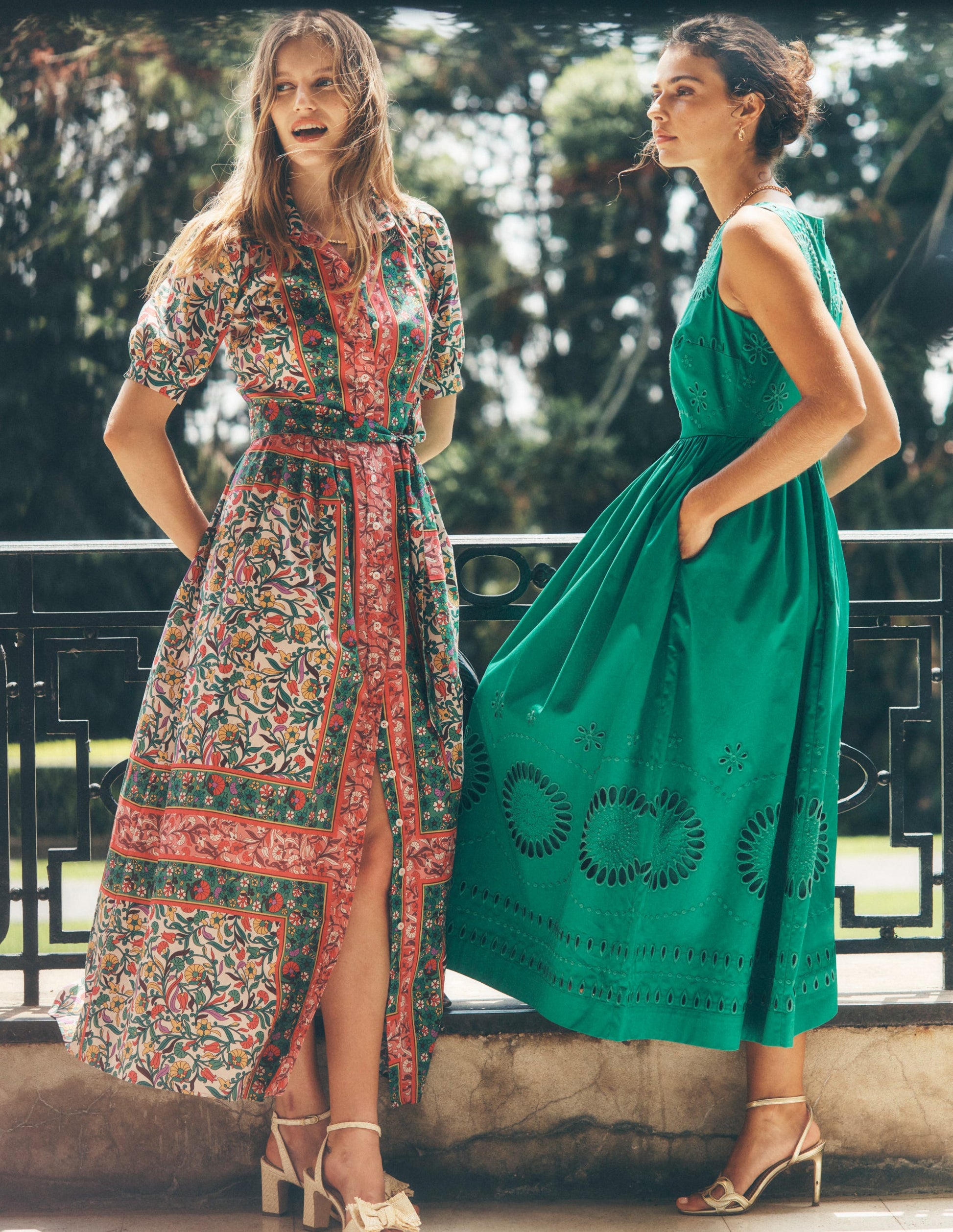 Alexa Maxi Shirt Dress-Multi, Enchanting Vine-2