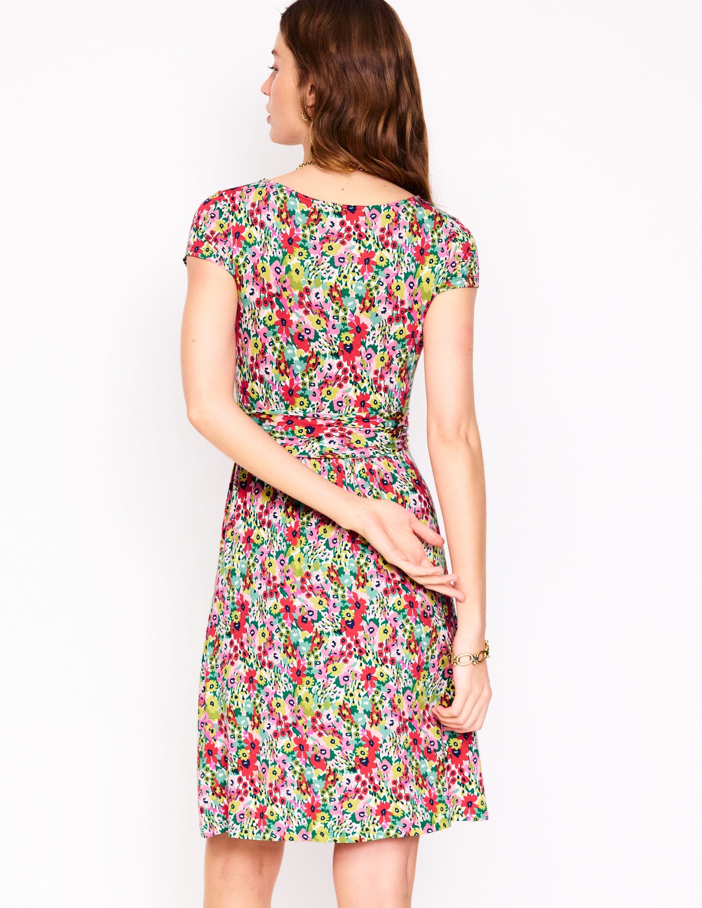 Amelie Jersey Dress-Multi, Wildflower Garden