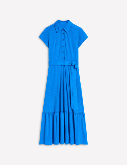 Cressida Jersey Shirt Dress-Gallery Blue