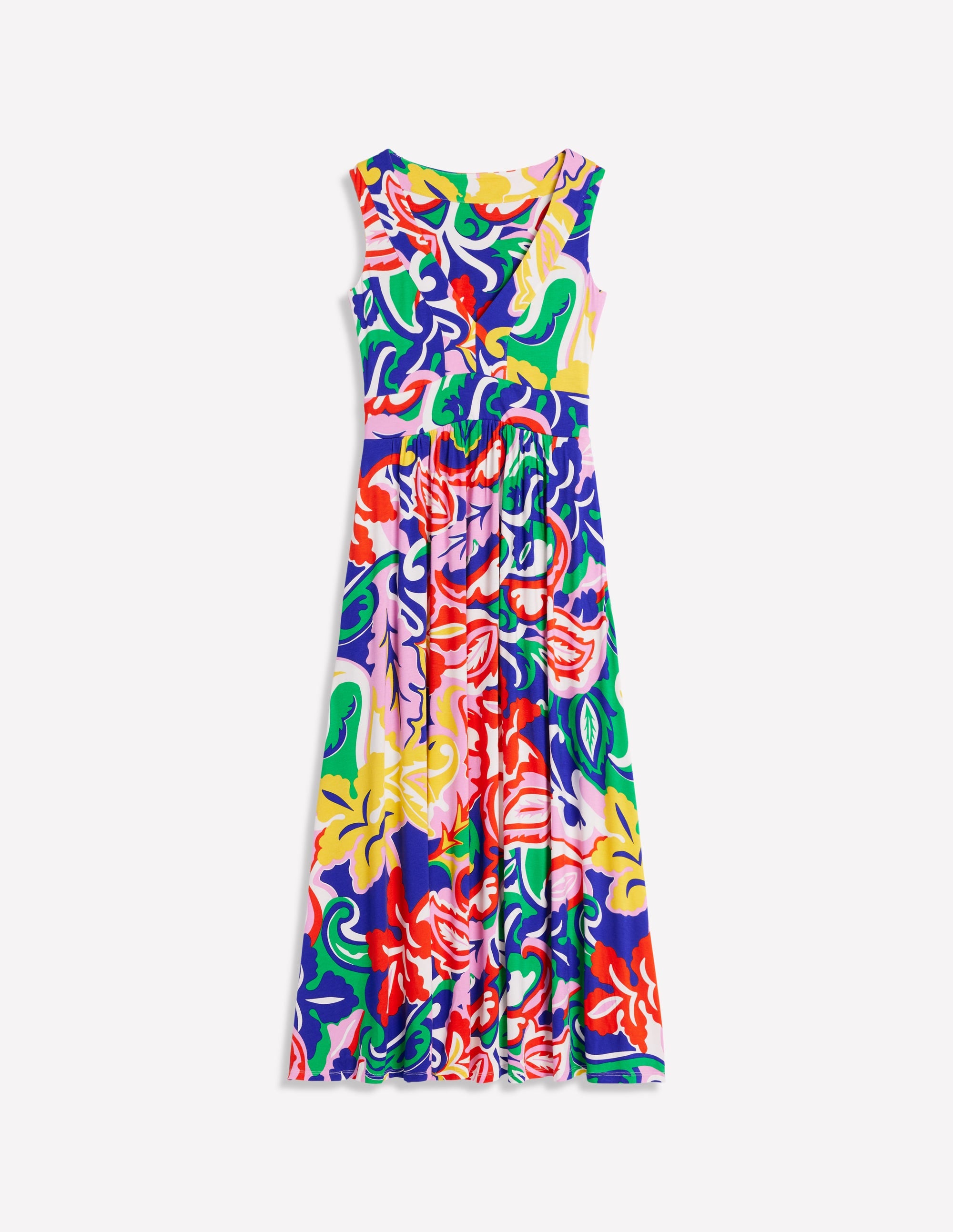 Olympia Jersey Maxi Dress-Multi, Foliage Twirl - Image 6