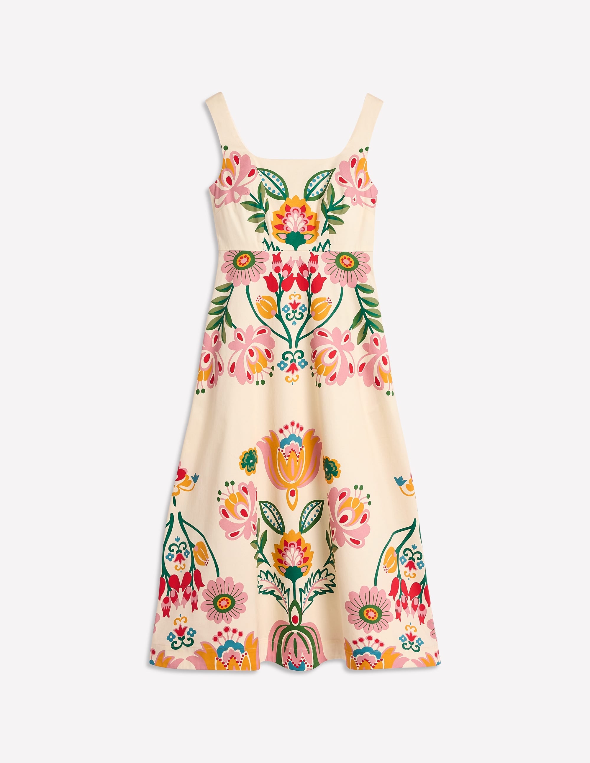 Square Fit & Flare Dress-Ivory, Tulip Fusion - Image 6