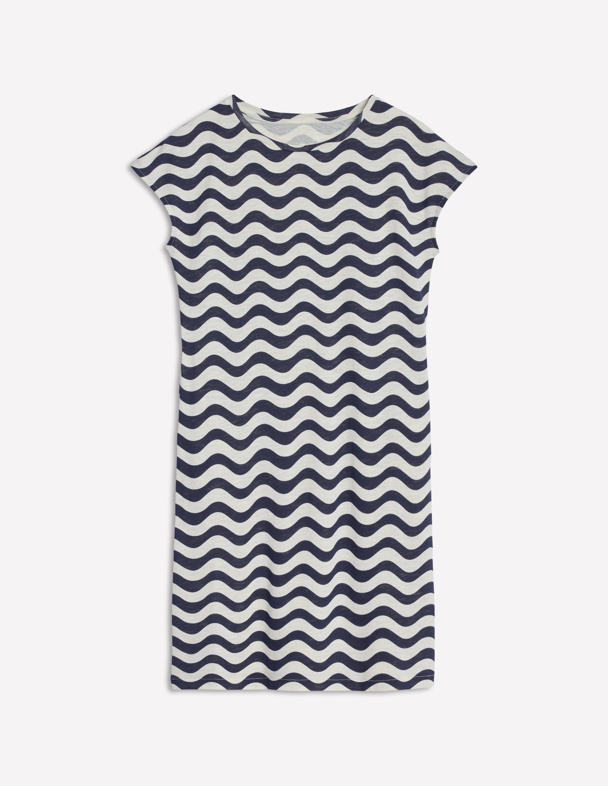 Leah Jersey T-shirt Dress-French Navy, Mono Wave-5