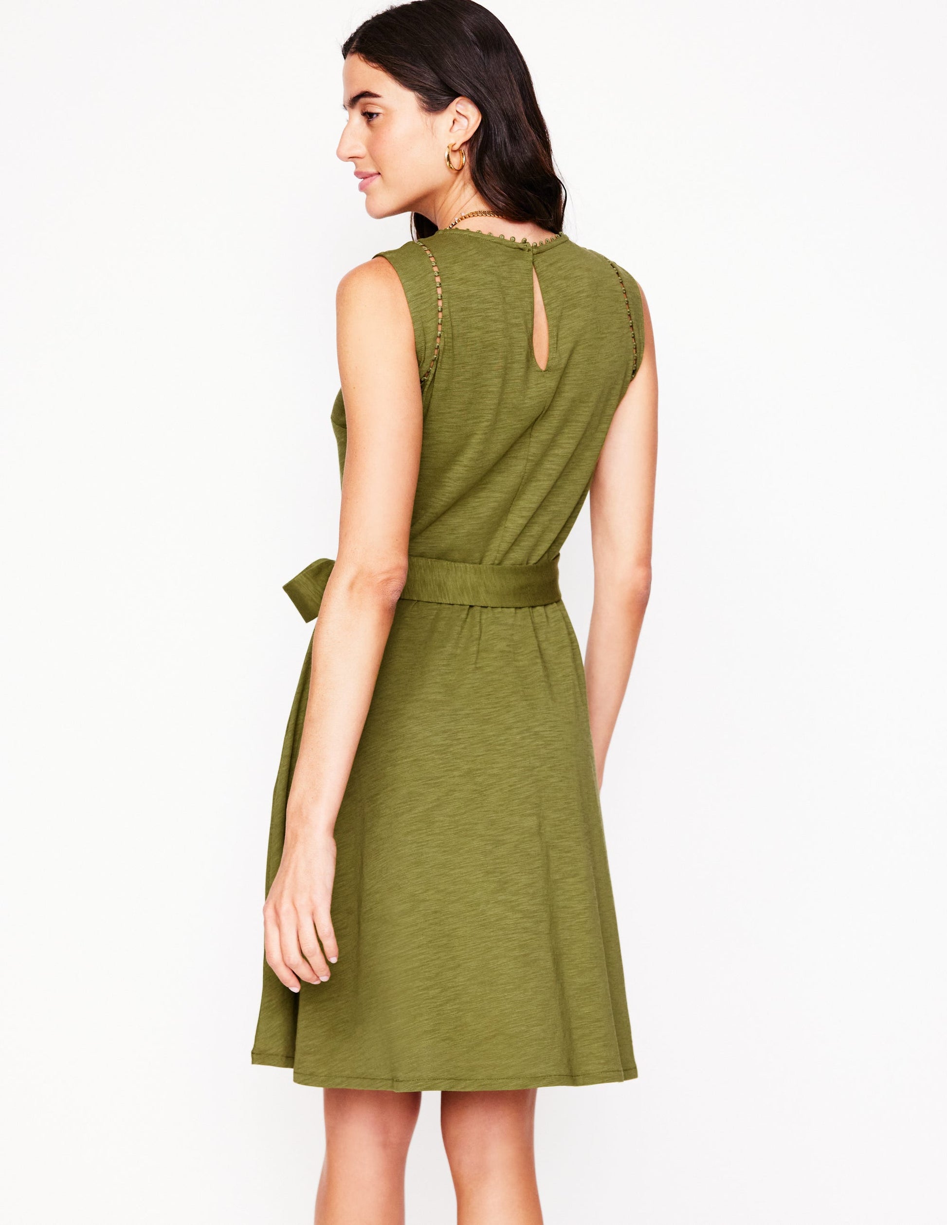 mila trim tiered jersey dress Boden Mila Trim Tiered Jersey Dress