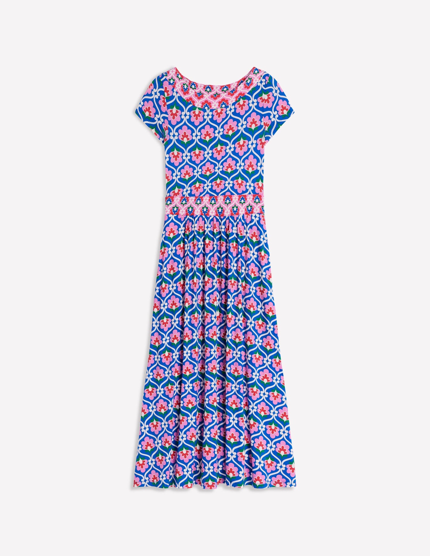 Melanie Jersey Midi Dress-Gallery Blue, Ivy Trellis