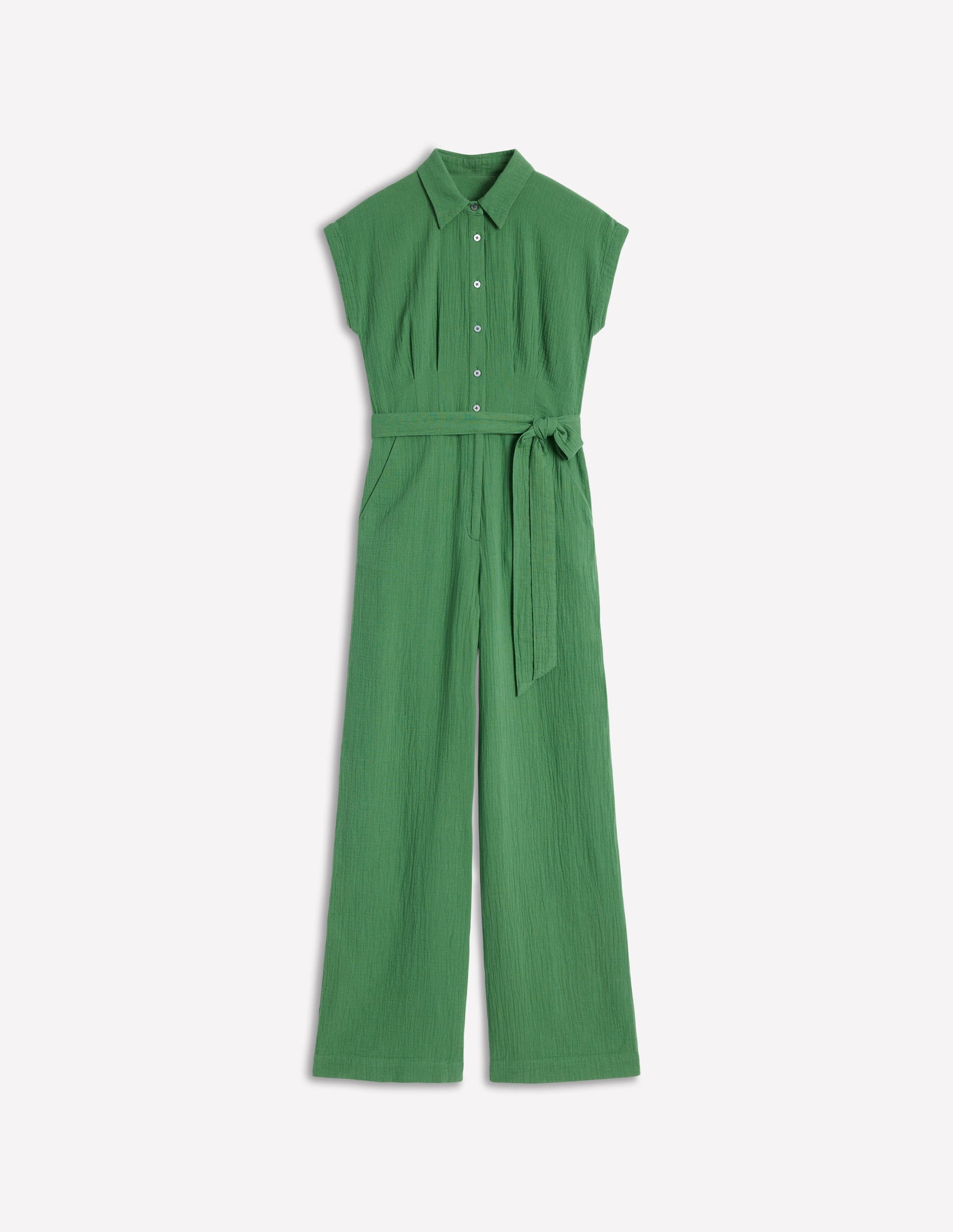 Colette Double Cloth Jumpsuit-Paradise Green-5