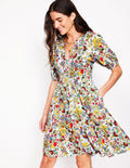 Piper Short Jersey Dress-Multi, Citrus Vine