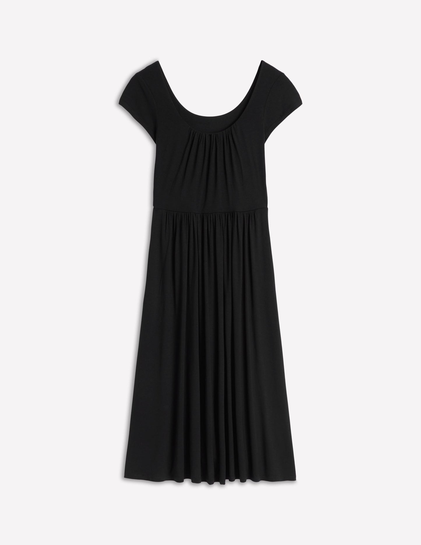 Samantha Scoop Jersey Dress-Black