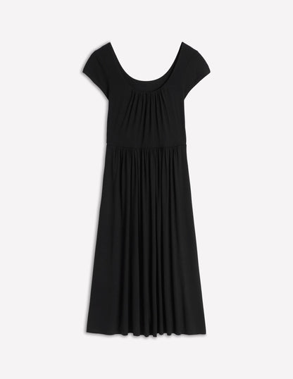 Samantha Scoop Jersey Dress-Black-5