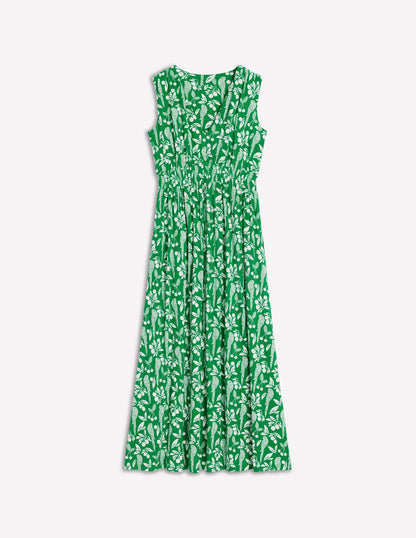 Paloma Jersey Maxi Dress-Rich Emerald, Parrot Pop-6