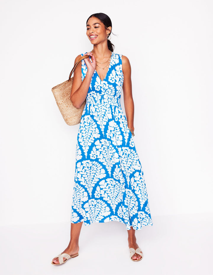 Paloma Jersey Maxi Dress-Cerulean Blue, Blossomy
