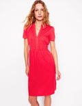 Naomi Short Sleeve Dress-Strawberry Tart Red