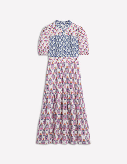 Beatrice Cotton Midi Dress-Multi, Wildflower Bouquet-8