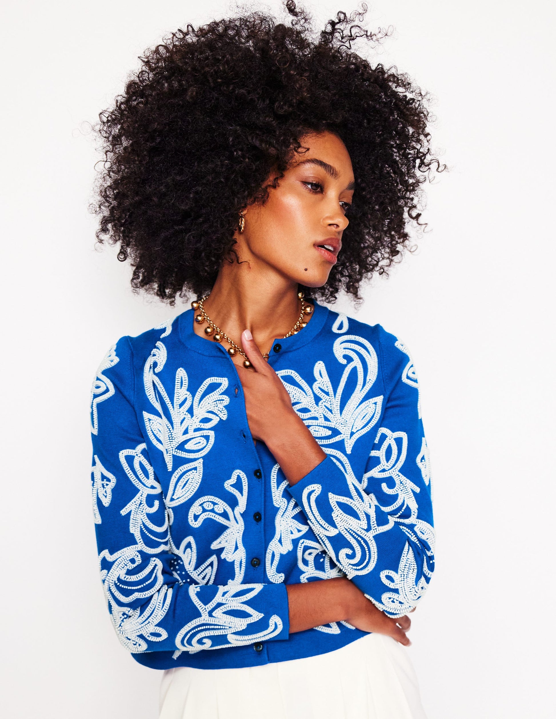 Embellished  Cardigan-Gallery Blue-5