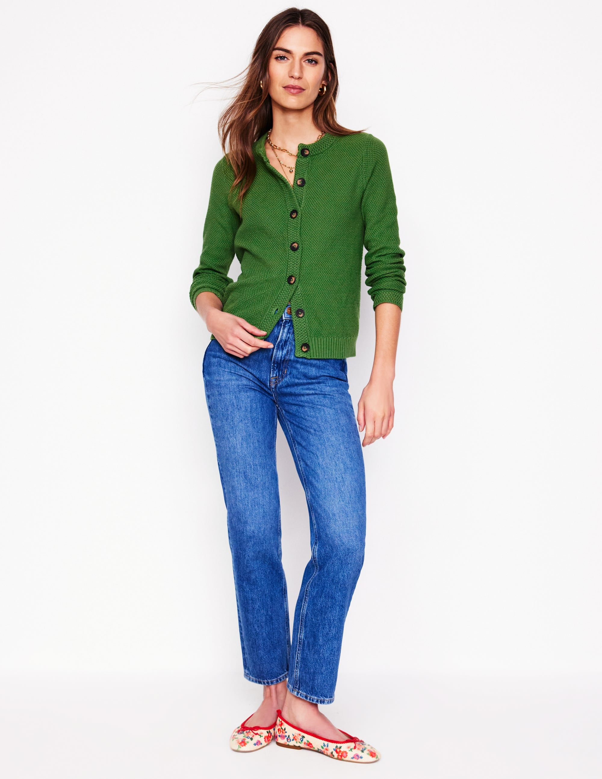 Callie Crochet Trim Cardigan-Paradise Green - Image 5