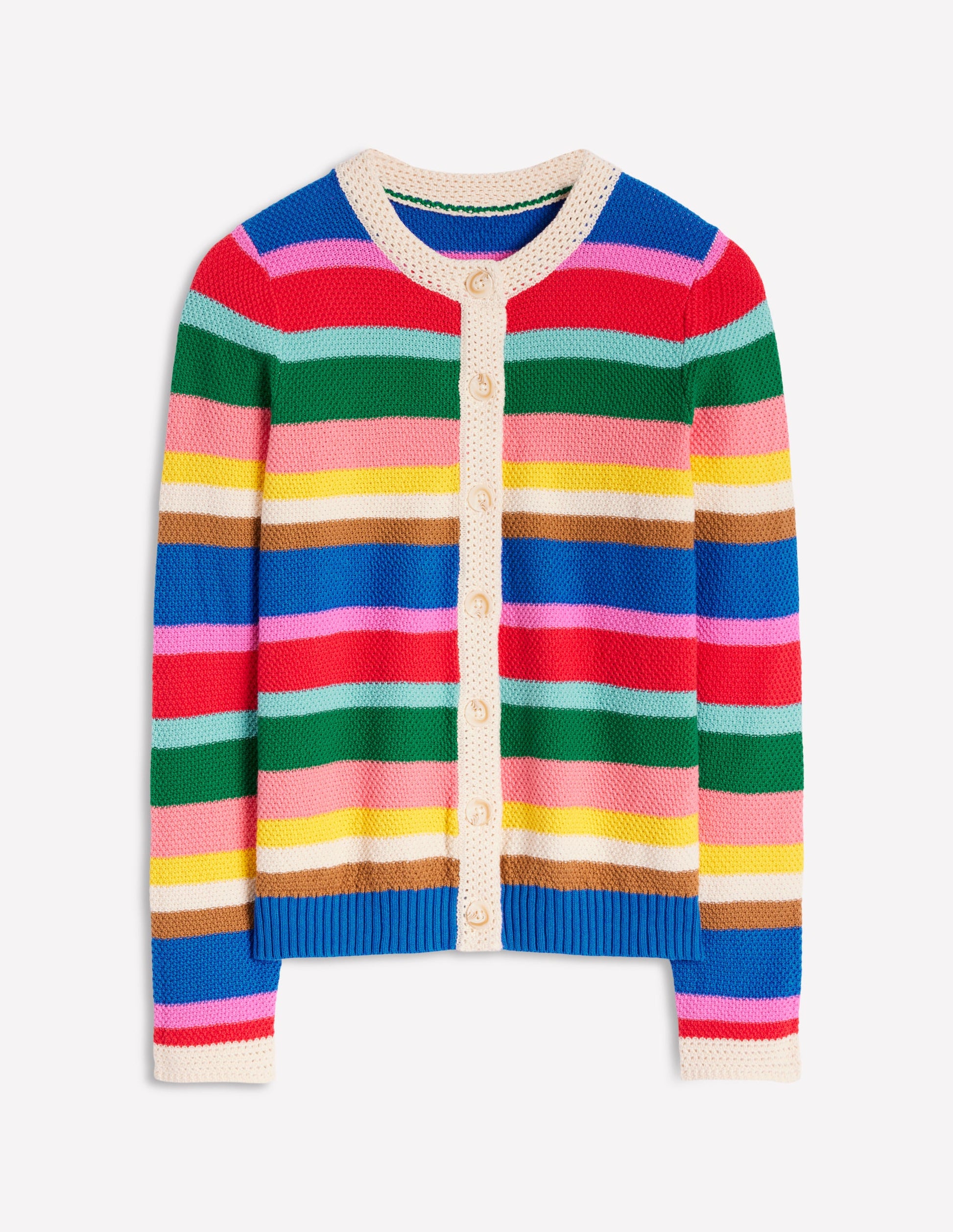 Callie Crochet Trim Cardigan-Bright Rainbow Stripe Large-8