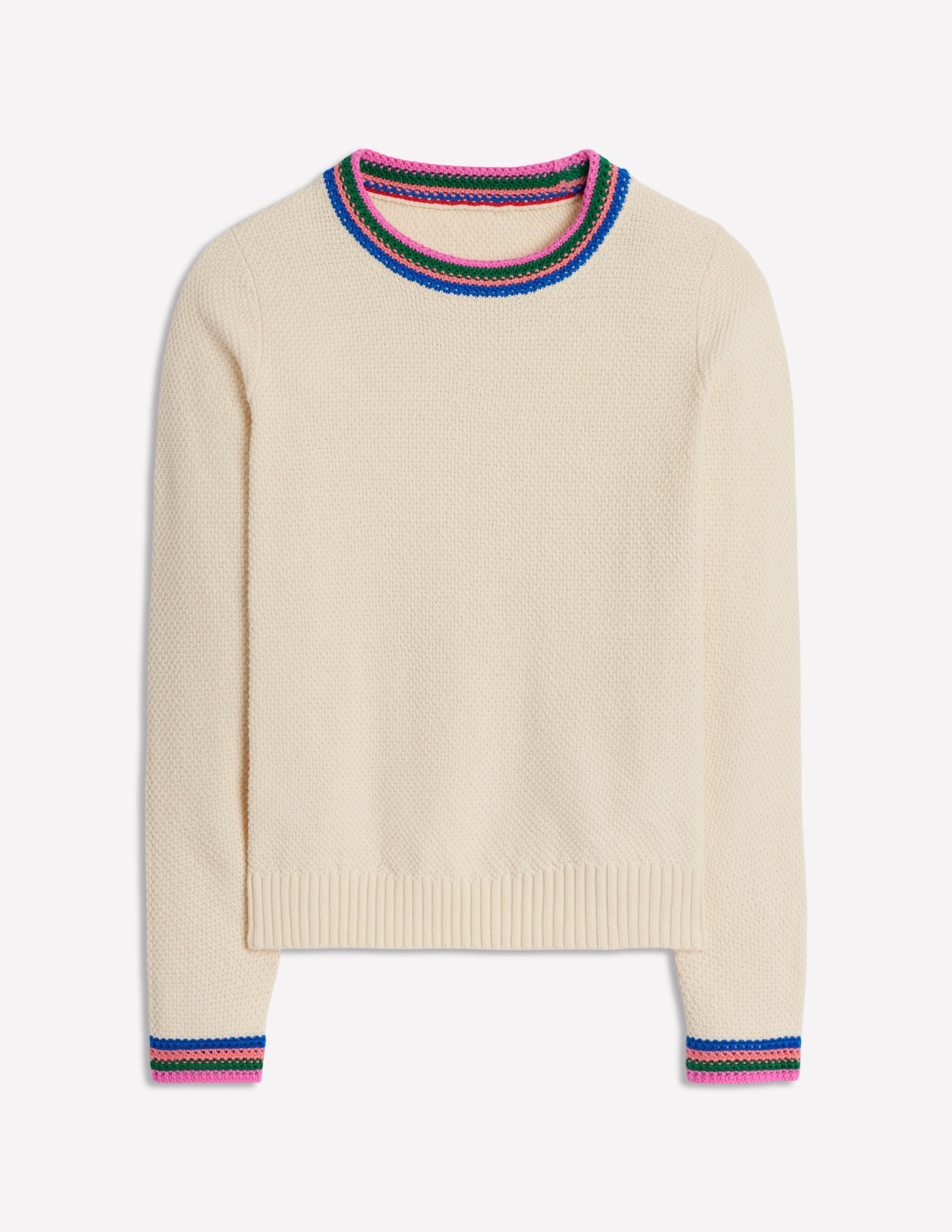 Callie Crochet Trim Jumper-Warm Ivory - Image 8