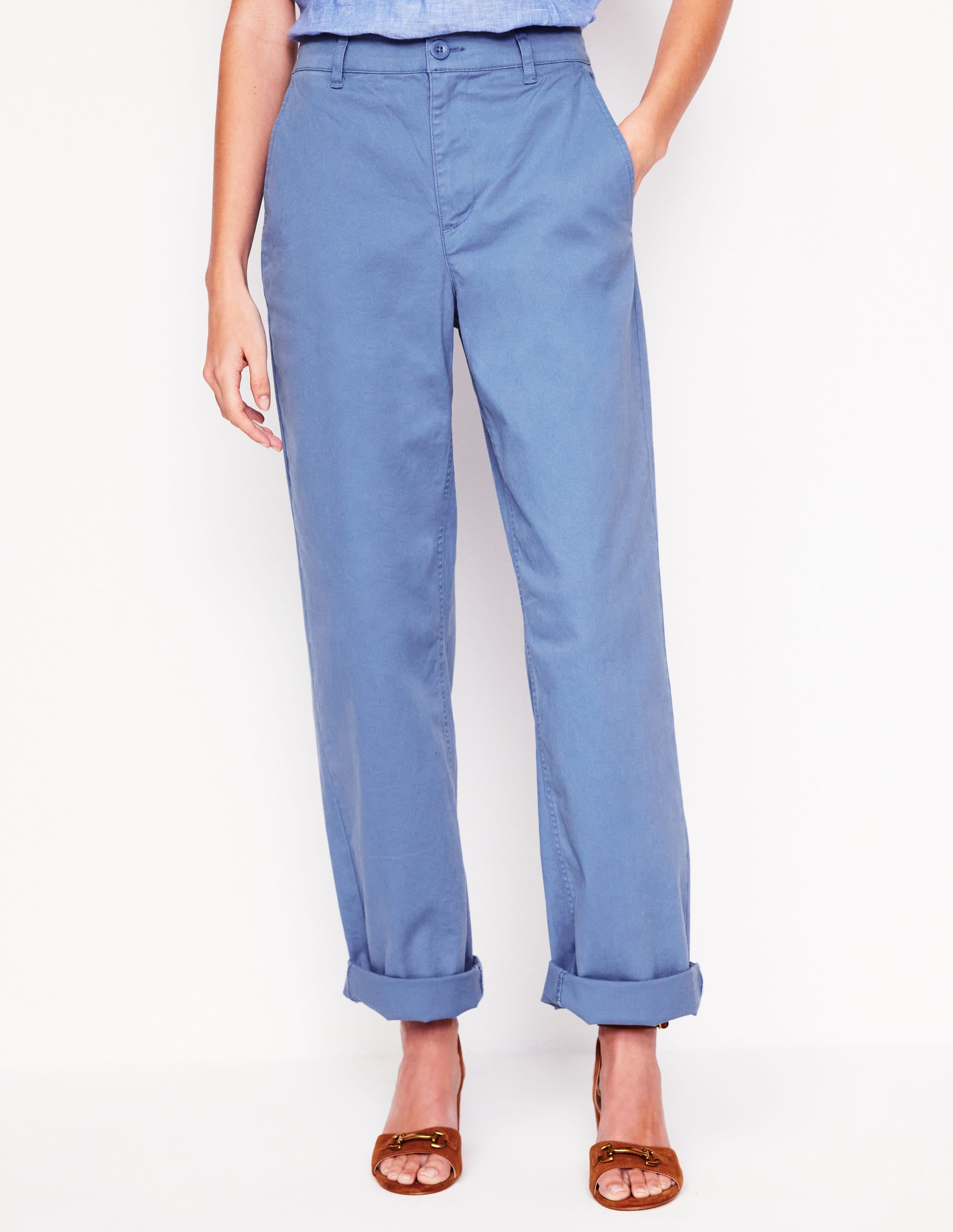 Barnsbury Chino Trousers-Blue River - Image 2